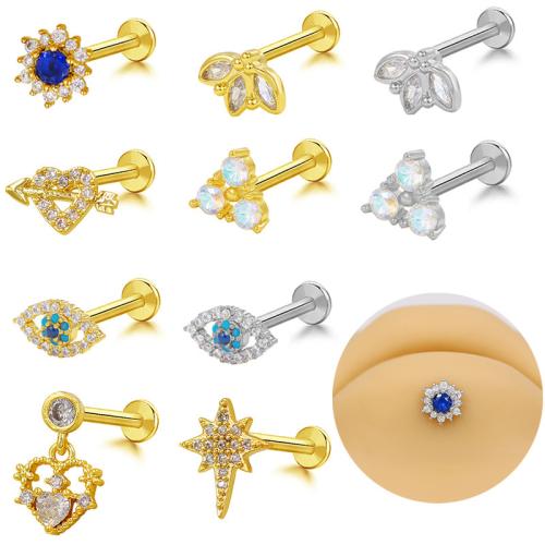 laiton Placage, unisexe & styles différents pour le choix & pavé de micro zircon, plus de couleurs à choisir, Vendu par PC