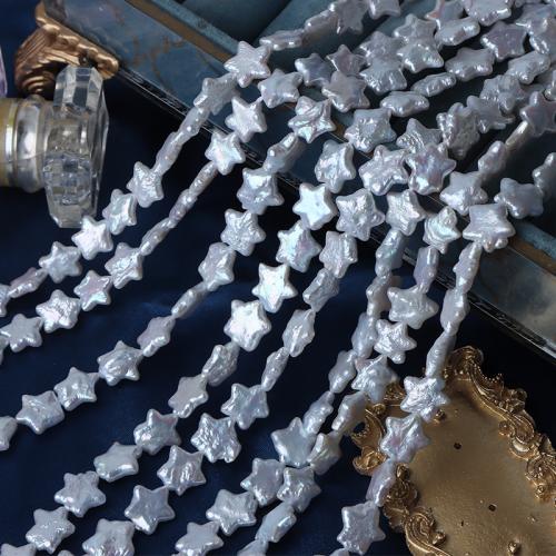 Prirodni slatkovodni biser labav nakit, Slatkovodni Pearl, Zvijezda, možete DIY, bijel, 11-12mm, Prodano Per Približno 36 cm Strand