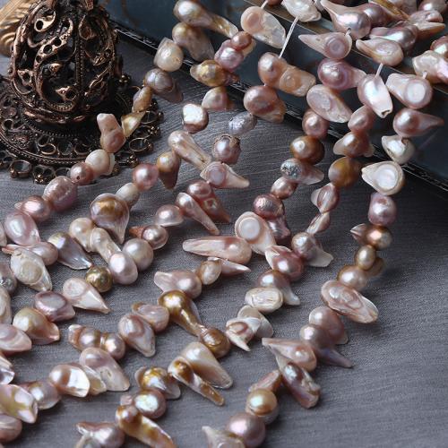 Barock odlad sötvattenspärla pärlor, Freshwater Pearl, DIY, flerfärgad, 8-9mm, Såld Per Ca 38 cm Strand