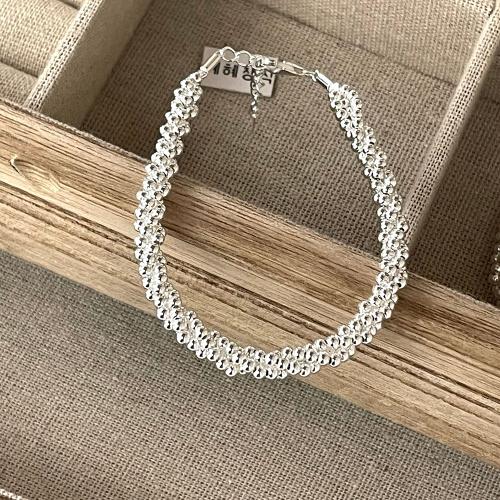 Sterling Silver Βραχιόλια, 925 ασημένιο ασήμι, κοσμήματα μόδας & για τη γυναίκα, Μήκος Περίπου 19 cm, Sold Με PC