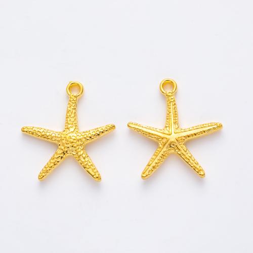 Sinc Alloy Pendants Ainmhithe, Starfish, DIY, dathanna níos mó le haghaidh rogha, 20x18x3mm, Díolta De réir PC