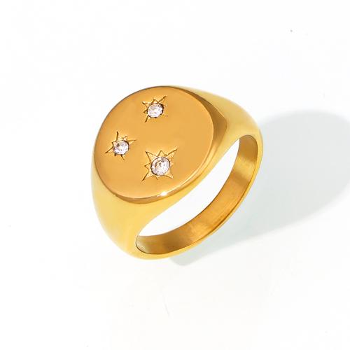 Bague en acier inoxydable, Acier inoxydable 304, avec Tchèque, bijoux de mode & normes différentes pour le choix & pour femme, plus de couleurs à choisir, Vendu par PC