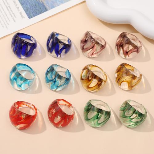 Fingerring Schmuck, Lampwork, Modeschmuck & unisex, keine, 26x25mm, 24PCs/Tasche, verkauft von Tasche