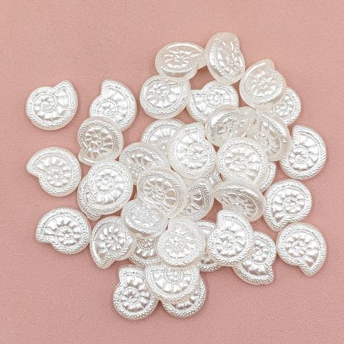 Grânulos de plástico ABS, Caracol, DIY, branco, 457PCs/Bag, vendido por Bag