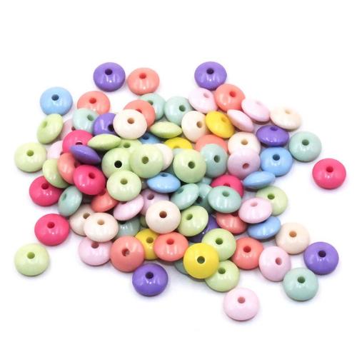 Acrylic Jewelry Beads Round DIY mixed colors Sold By Bag