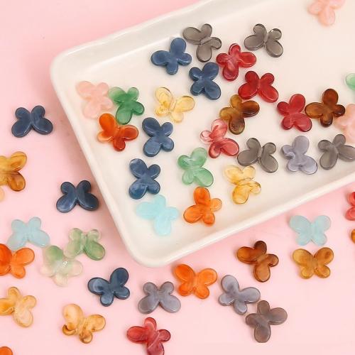 Acrylic Jewelry Beads Butterfly DIY mixed colors Sold By Bag