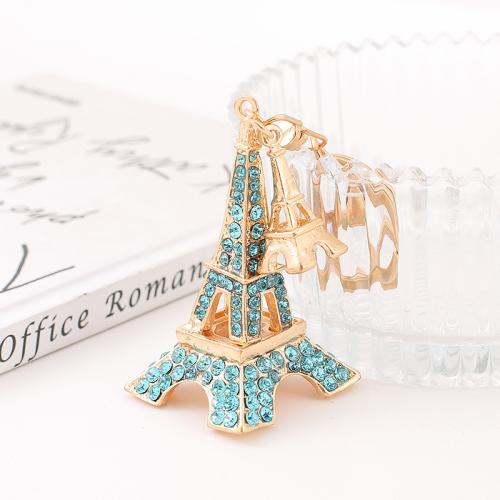 Zinc Alloy Key Clasp portable & with rhinestone Sold By PC