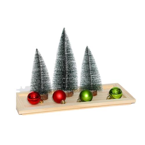 PVC Kunststoff Weihnachtsdekoration Ornamente, mit Kiefer, Aufhellung & mit Tablett & Weihnachtsschmuck & verschiedene Stile für Wahl, keine, 345x90x180mm, verkauft von setzen