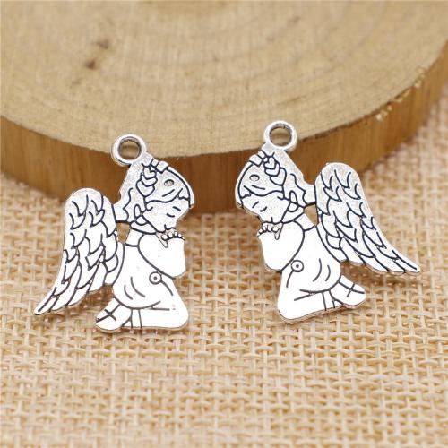 Zinc Alloy Pendler, Angel, forgyldt, du kan DIY, flere farver til valg, 24x17mm, Solgt af PC