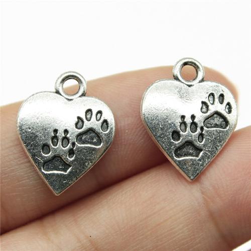 Zinc Alloy Heart Pendants plated DIY Sold By PC