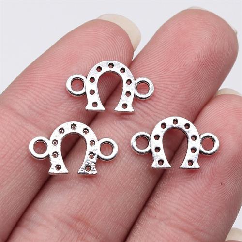 Zinc Alloy Connector Horseshoes antique silver color plated DIY & 1/1 loop Sold By PC