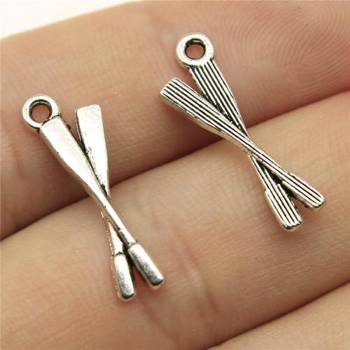 Zinklegering Hangers, Zinc Alloy, antiek zilver plated, DIY, 22x8mm, Verkocht door PC