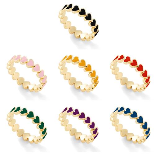 Zinc Alloy Finger Ring plated  & for woman & enamel Sold By PC