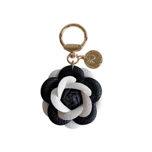 Zinc Alloy Key Clasp with PU Leather for woman 95mm Sold By PC