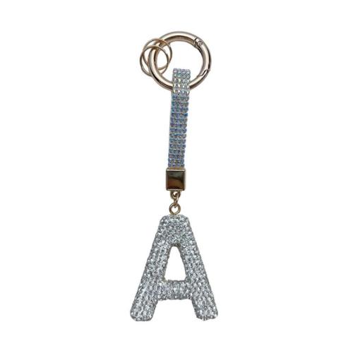 Zinc Alloy Key Clasp with Clay & for woman & with rhinestone 160mm Sold By PC