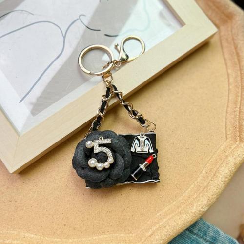 Zinc Alloy Key Clasp with Cloth Handbag multifunctional & for woman 145mm Sold By PC