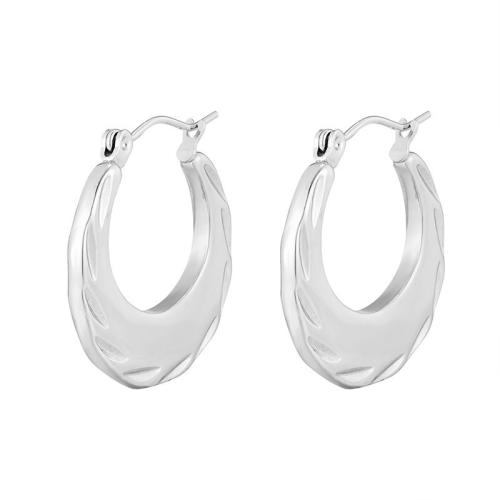 Stainless Steel Lever Terug Earring, 304 roestvrij staal, mode sieraden & voor vrouw, meer kleuren voor de keuze, 24.30x25mm, Verkocht door pair