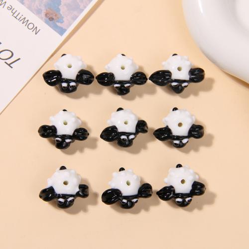 Lampwork Beads Sheep DIY white and black Sold By Bag