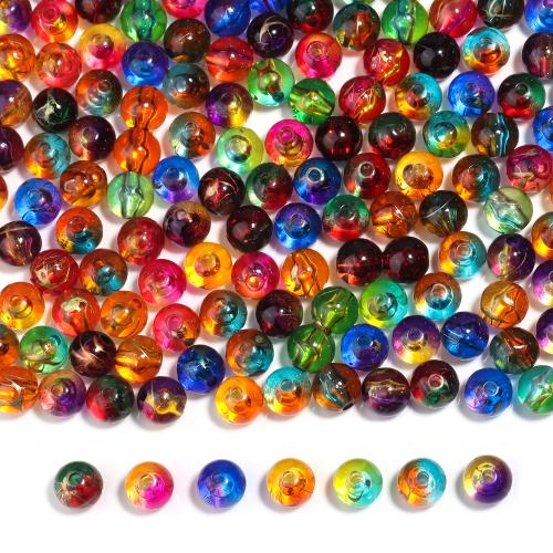 Akril nakit Beads, Krug, možete DIY, više boja za izbor, 8mm, 100računala/Torba, Prodano By Torba