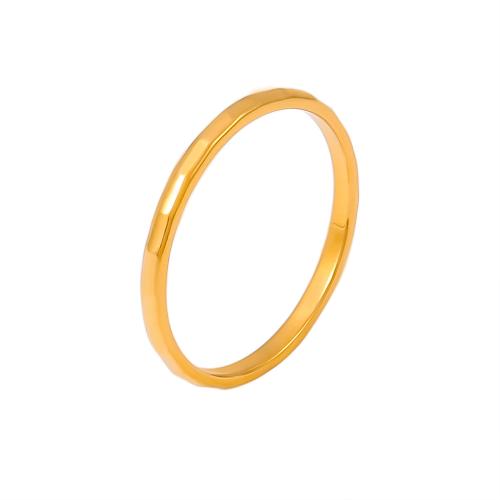 Bague acier titane, Plaqué or 18K, bijoux de mode & normes différentes pour le choix & pour femme, Vendu par PC