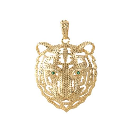 Cubic Zirconia Micro Pave Brass Pendant plated DIY & micro pave cubic zirconia golden Sold By PC