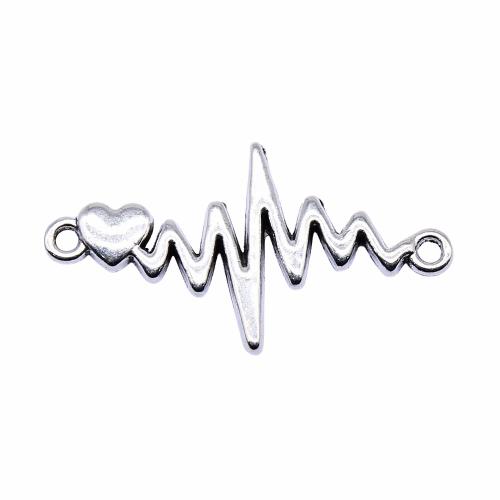 Zinc Alloy Connector Electrocardiographic plated DIY & 1/1 loop Sold By PC