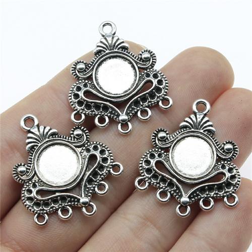 Zinc Alloy Connector antique silver color plated DIY & 1/5 loop Sold By PC