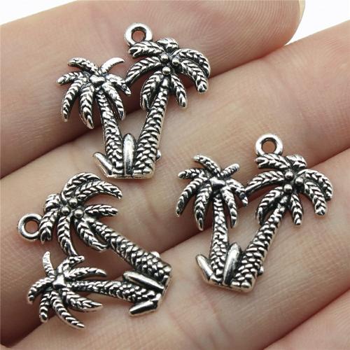 Zinc Alloy Pendants Palm Tree plated DIY Sold By PC