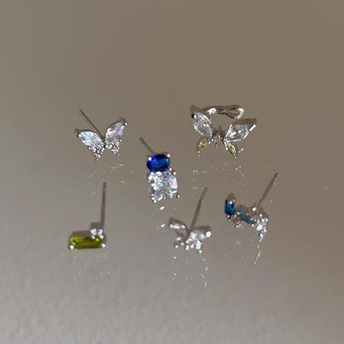 Øremærkning af zinklegeret stud, Zinc Alloy, mode smykker & forskellige stilarter for valg & Micro Pave cubic zirconia & for kvinde, flere farver til valg, 10mm, Solgt af PC