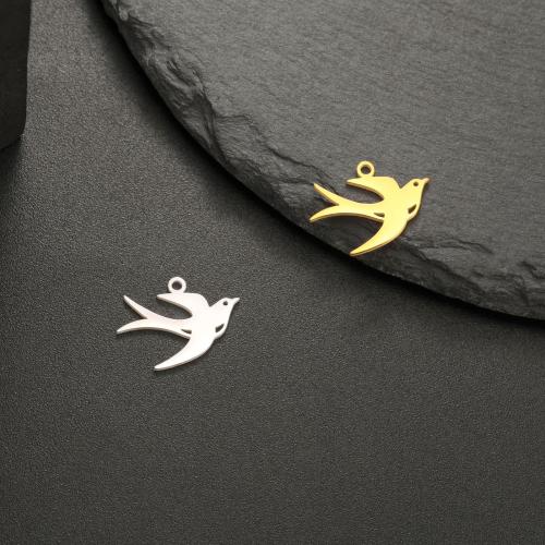 Stainless Steel Animal Pendants 304 Stainless Steel swallow DIY Sold By PC