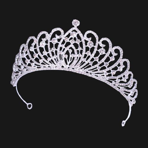 Tiaras, Cink ötvözet, divat ékszerek & a nő & strasszos, több színt a választás, width 151mm, height 59mm, Által értékesített PC