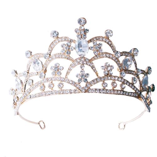 Diadema, lega in zinco, gioielli di moda & per la donna & con strass, nessuno, width 153mm, height 73mm, Venduto da PC