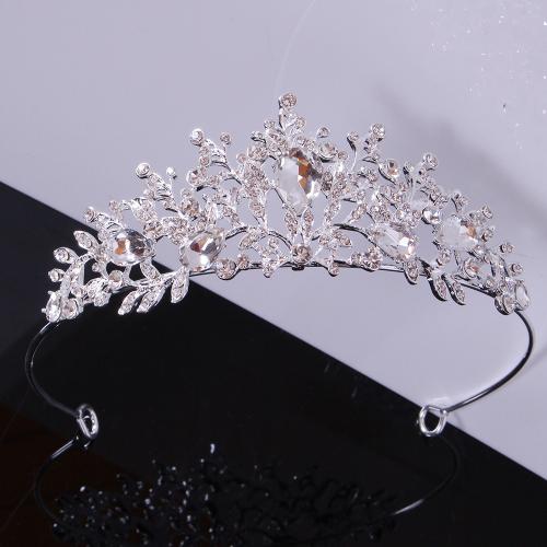 Diadema, lega in zinco, gioielli di moda & per la donna & con strass, nessuno, width 130mm, height 55mm, Venduto da PC