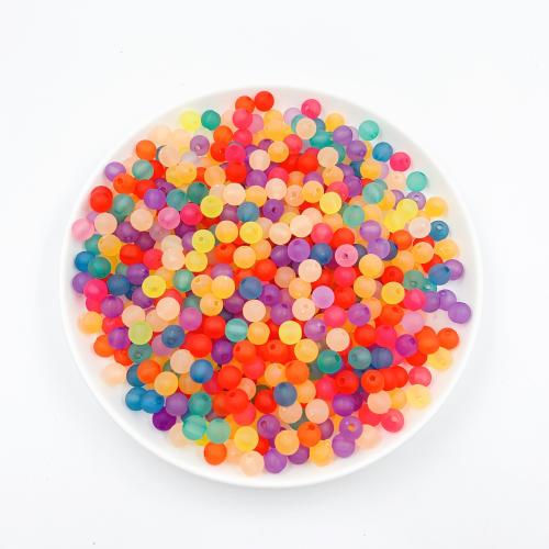 Acrylic Jewelry Beads Round DIY & frosted mixed colors 8mm Approx 1.8mm Approx Sold By Bag