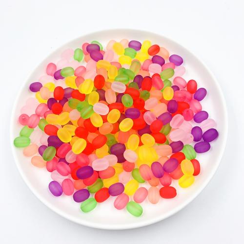 Acrylic Jewelry Beads Oval DIY & frosted mixed colors Approx 1.5mm Approx Sold By Bag