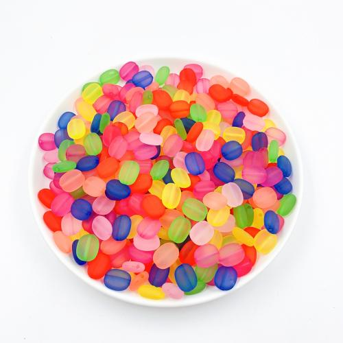 Acrylic Jewelry Beads Oval DIY & frosted mixed colors Approx 1.5mm Approx Sold By Bag