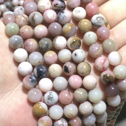 Gemstone Jewelry Beads Pink Opal Round DIY Sold By Strand