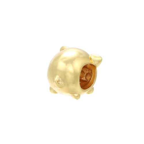 Brass Spacer Beads Pig plated DIY golden Sold By PC