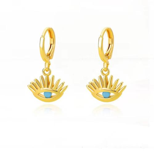 Cúbicos Circonia Pendiente Latón Micro pavimenta, metal, chapado, micro arcilla de zirconia cúbica & para mujer, dorado, Vendido por Par