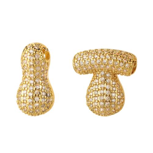 Cubic Zirconia Micro Pave Brass Pendant plated DIY & micro pave cubic zirconia golden Sold By PC