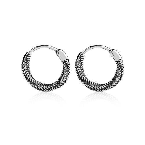 Huggie Hoop Korvakorut, 304 Stainless Steel, muoti korut & Unisex, alkuperäinen väri, Myymät PC