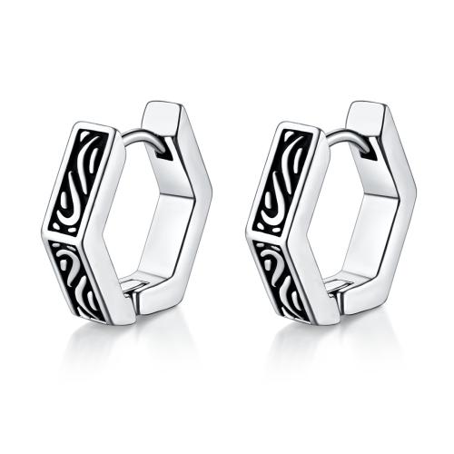 Titanium Staal Earring, voor de mens & glazuur, oorspronkelijke kleur, Verkocht door PC