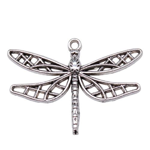 Zinc Alloy Animal Pendler, Dragonfly, forgyldt, du kan DIY, flere farver til valg, 34x25mm, Solgt af PC