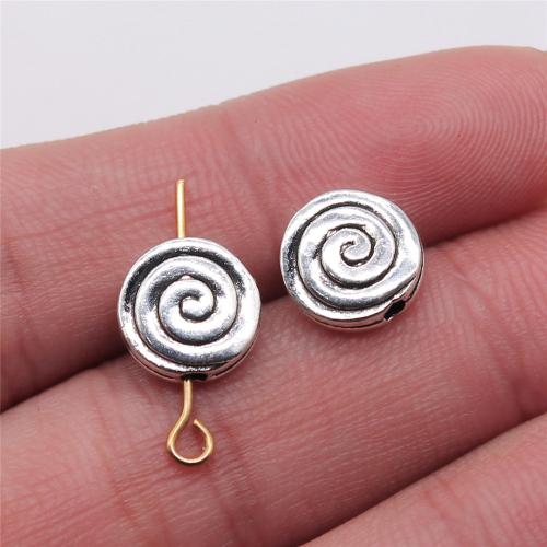 Zinc Alloy Jewelry Beads Round antique silver color plated DIY Sold By PC