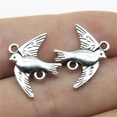 Animal Zinc Alloy Connector Bird plated DIY & 1/1 loop Sold By PC