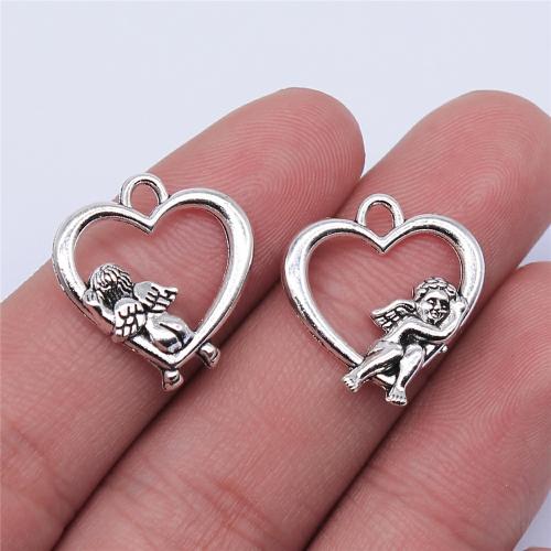 Zinc Alloy Heart Pendants plated DIY Sold By PC