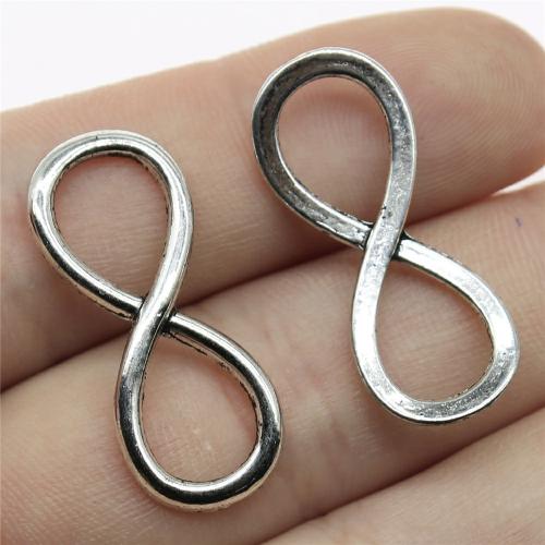 Infinity zinklegeringsstik, Zinc Alloy, forgyldt, du kan DIY & 1/1 løkke, flere farver til valg, 30x12mm, Solgt af PC