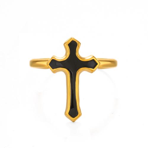 Cruan Cruach dhosmálta Fáinne Blaisíní, 304 Cruach dhosmálta, Cross, jewelry faisin & do bhean, órga, Díolta De réir PC