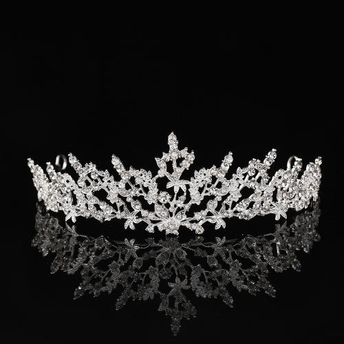 Tiaras, liga de zinco, joias de moda & para mulher & com strass, 150x30mm, vendido por PC