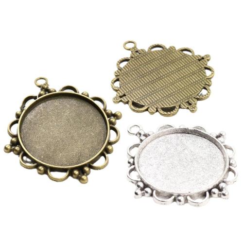 Zinc Alloy vedhæng Cabochon Setting, forgyldt, du kan DIY, flere farver til valg, nikkel, bly & cadmium fri, Inner diameter:30mm, Ca. 100pc'er/Bag, Solgt af Bag